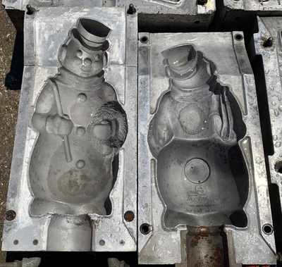 #ad Snowman With Cane Christmas Blow Mold For Plastic Molds $1200.00