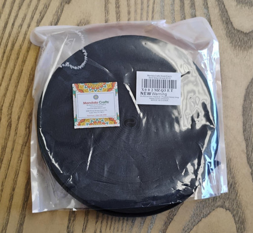 2-pack Used Mandala Crafts Black Elastic Band 5/8in width 25yds Cosplay Couture