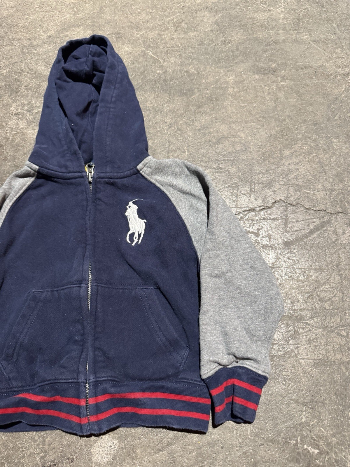 Polo Ralph Lauren 3T Felpa con Cappuccio e Zip Big Pony Giovani Bambini