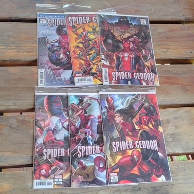 Marvel Spider-Geddon Comic Book Lot Spider-Verse Variant Cover 2018 0-6