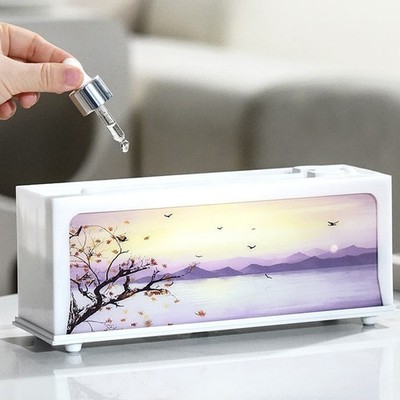 USB-betriebener Aromatherapie-Diffusor mit simulierter Flamme und einstellbarer