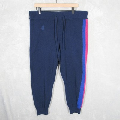 Torrid LoveSick Navy Blue Plush Side Stripe Knit Joggers Womens 2 2X 18-20 NEW