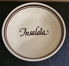 Vtg McCoy 12" "Insalata" Salad Bowl Brown Double Stripes USA Ovenproof Italian