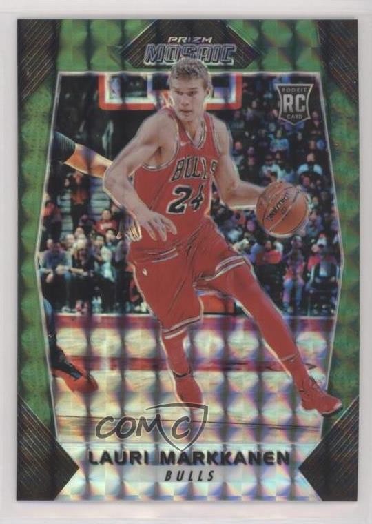 2017-18 Panini Prizm Mosaic Green Lauri Markkanen #9 0pg6