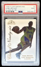 1996-97 Fleer Flair Showcase Kobe Bryant Class of '96 Rookie RC #4 Lakers PSA 9