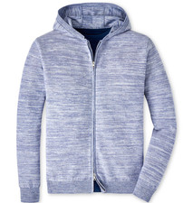 Peter Millar Ravello Hoodie Full Zip Sweater Men LARGE Merino Wool Silk NEW 495