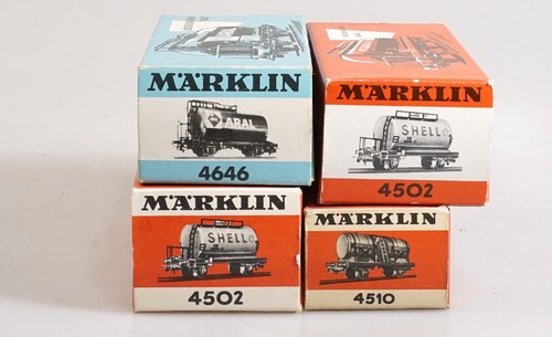 (0684)  Märklin H0 3 Kesselwagen: 4646+2*4502+ 1*4510 Weinwagen DB in OVP | Condition: Gebraucht