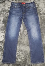 GUESS Los Angeles Jeans Mens 32x30 Blue Lincoln Slim Straight Medium Wash Denim