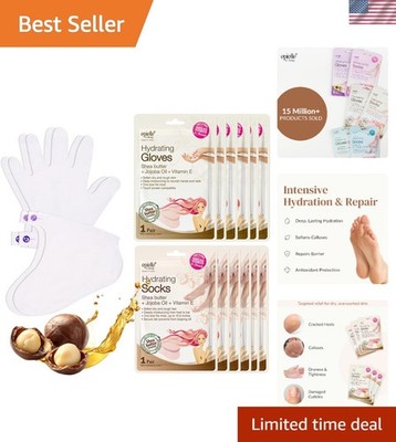 Hydrating Hand & Foot Masks, Relieve and Soften Dry, Overworked Skin, Self Ca...