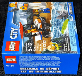 NEW SEALED! LEGO CITY 60163 COAST GUARD STARTER SET / SHARK / SURFING