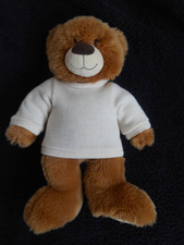 Teddykleidung f&uuml;r B&auml;r oder Puppe , naturwei&szlig;er Pullover, Handarbeit