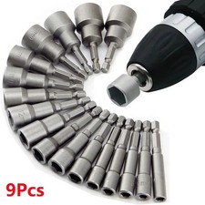 8PCS MAGNETIC 1/4" HEX NUT DRIVER SOCKET METRIC IMPACT DRILL BIT SET 6MM TO 13MM