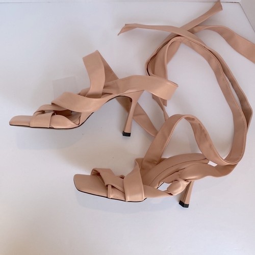 Zara Studio Collection 9 40 Leather Heels sandals Limited Edition $229 Comfort - Picture 4 of 16
