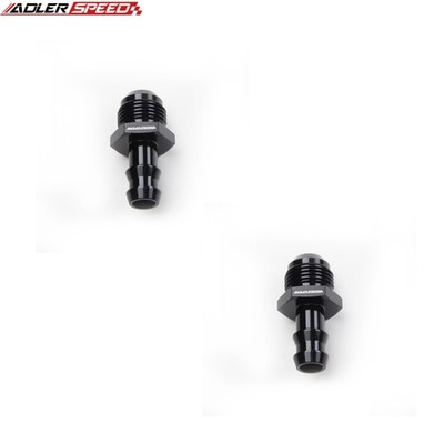 USA 2PCS -10AN AN10 Male To 15.4mm Barb Straight Aluminum Fitting Adapter Black