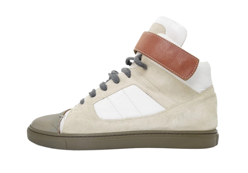 Zapatillas Brunello Cucinelli High Top Gamuza Correa Estilo Y2K Foto 2 de 4