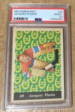 1961 PARKHURST #49 JACQUES PLANTE MONTREAL CANADIENS PSA 2.5