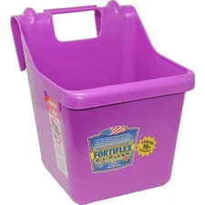 Hook Over Fence Feeder for Dogs/Cats and Horses, 16-Quart, Bright Purple
