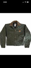 Carhartt Vintage Detroit  J97 MOS Green Blanket Lined Workwear Jacket Small USA
