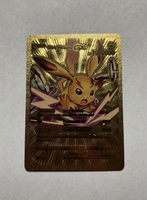 Ultra Pikachu GX HP 1900000 Gold Foil Fan Art Go Ultra Rare Display Card NM/M