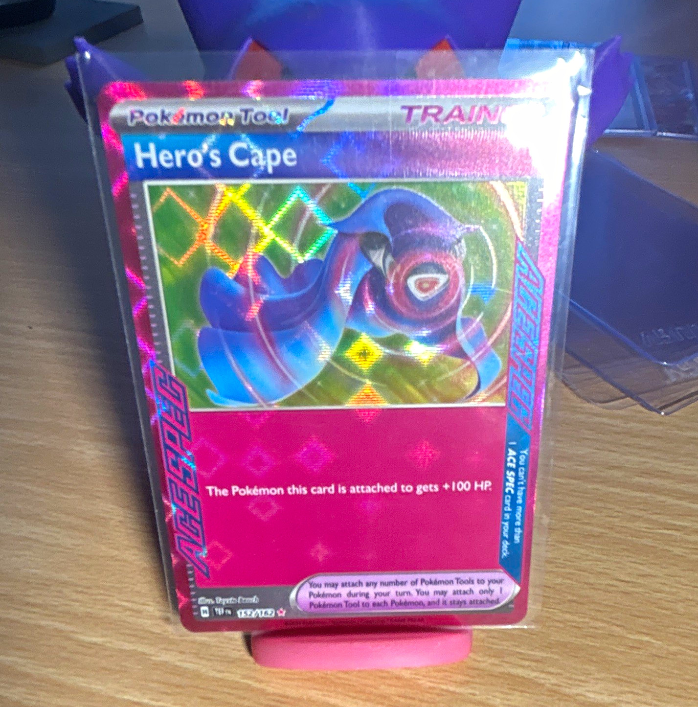 Pokémon TCG Hero's Cape 152/162 SV05 Temporal Forces Holo ACE SPEC Rare English