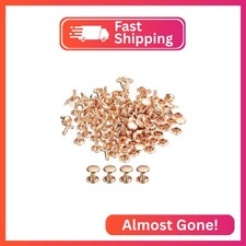 uxcell 100 Sets Leather Rivets, 9x10mm Double Cap Rivets Metal Studs Rivet for L