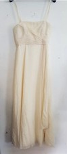 COAST Long Allure Maxi Ivory Formal Dress Ivory Size UK 12 *BELT MISSING* REF YB