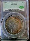 1889 Morgan Dollar MS64 PCGS Stunning Rainbow Toned With Super Great Eye Appeal