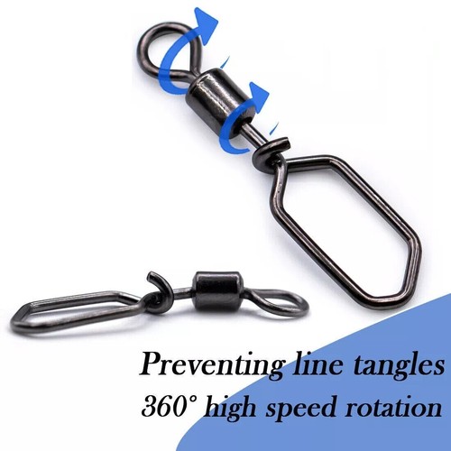 30pcs Fishing Swivels Snap Stainless Steel Interlock Snap Lure Connector - Picture 3 of 19