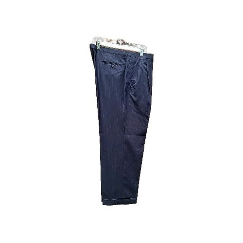 Costume homme vintage Ermenegildo Zegna 2 pièces double boutonnage laine rayures bleu 46R - Photo 9/13