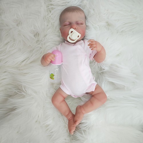 19inch Soft Body Vinyl Reborn Doll Loulou Newborn Baby Size Doll 3D Skin Toys - Picture 3 of 8