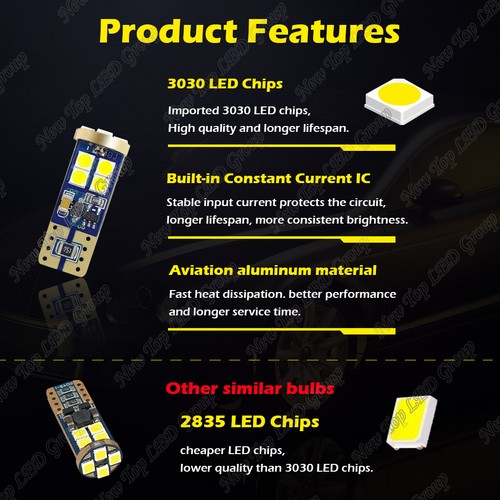 LED Reverse Back up + License Plate Light Bulbs Kit For Toyota Tacoma 2001-2023 - Foto 3 di 12