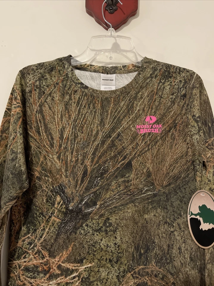 Camisa de manga larga camuflada verde medio con cepillo de roble musgo para mujer ¡NUEVA CON ETIQUETAS! A2179 Foto 2 de 4