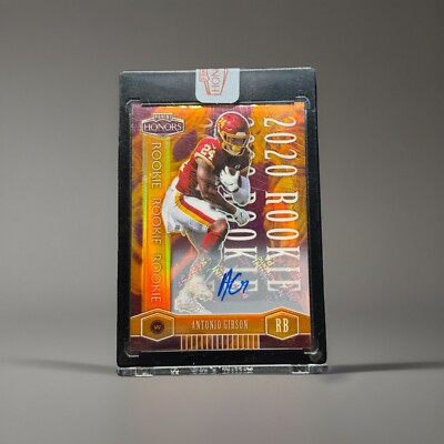 2020 Panini Honors Football ANTONIO GIBSON #24 RC Rookie Auto Gold # /10 SSP