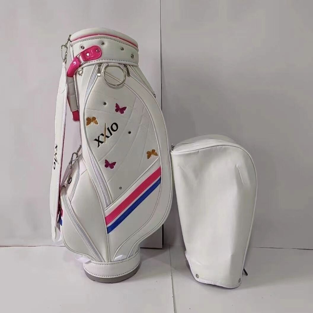 XXIO Women Golf Cart Bag White Pink Blue Multicolor XXIO Women Golf Cart Bag White Pink Blue Multicolor