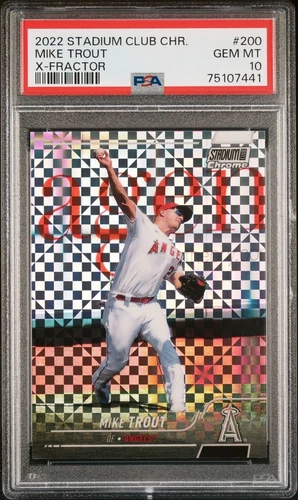 2022 Stadium Club Chrome Mike Trout XFractor PSA 10