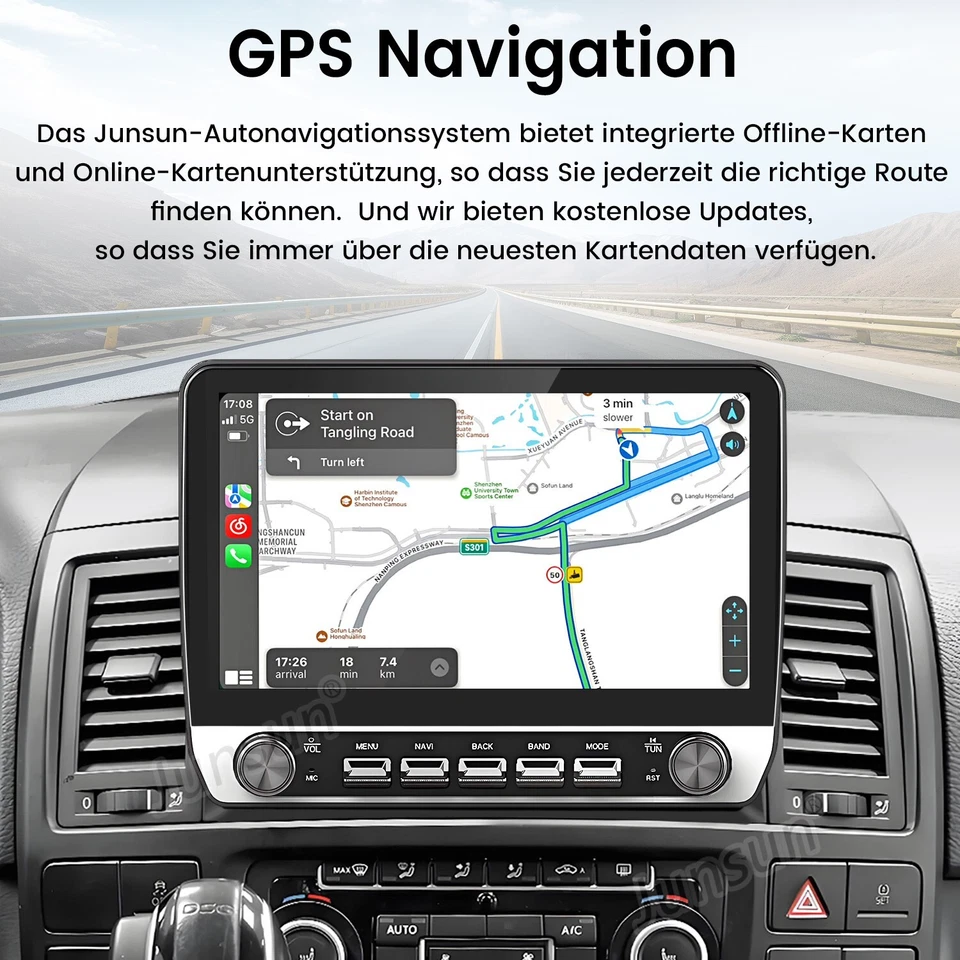 Für VW T5 Multivan Transporter Android 14 Autoradio Carplay GPS Navi RDS BT DAB+ - Bild 3 von 4