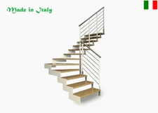 Indoor Straight Winder Staircase Stairs Kit One Side Z-Shape Steel Stringer