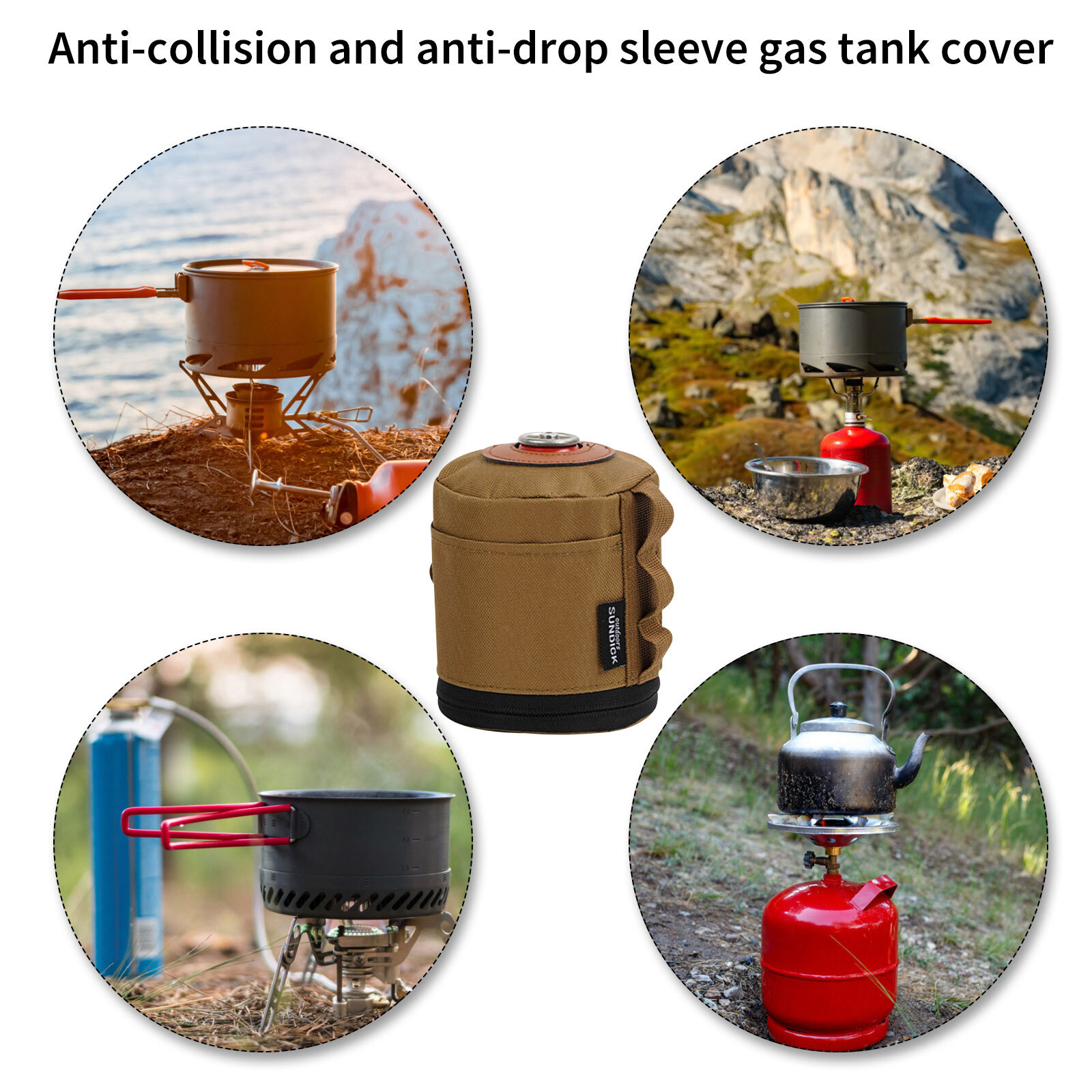 Gas Canister Cover Gas Tank Holder Storage Bag for Camping (Khaki L) eBay