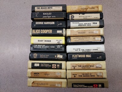 8 track tapes rock lot 20 Total Fleetwood Mac Deep Purple Beatles Joplin Who Sly