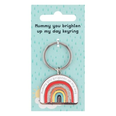   MAMA REGENBOGEN SCHLÜSSELANHÄNGER You Brighten Up My Taschenanhänger Geschenk Geburtstag Muttertag