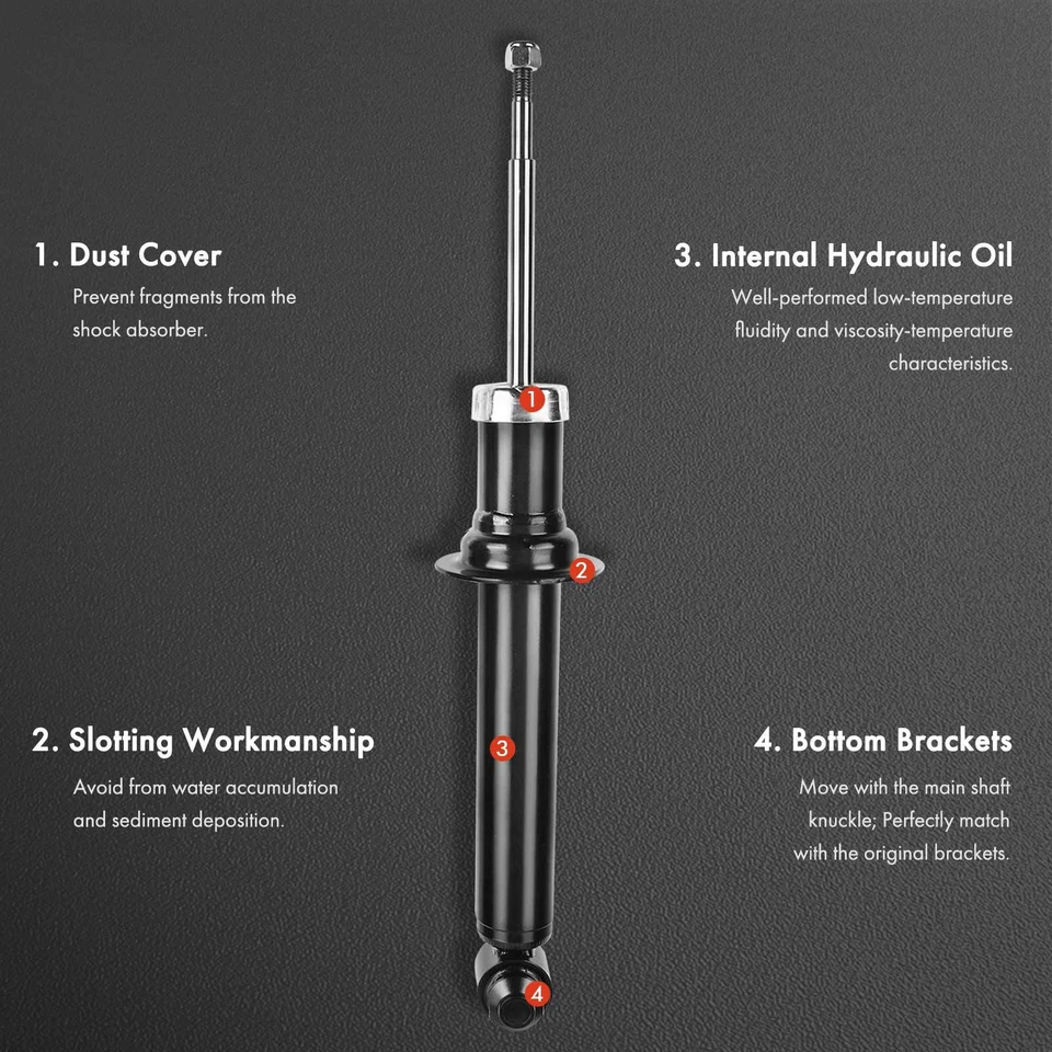 2x Amortiguador trasero conductor y pasajero para BMW E65 750i 745i E66 745Li 750Li Foto 3 de 4