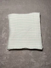 Aden & Anais Muslin Blanket Mint Green White Thin Pencil Stripes Swaddle Lovey