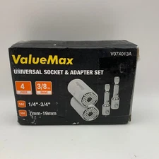 ValueMax 1/4" - 3/4" Universal Socket & Adapter Set, 3/8" Drive