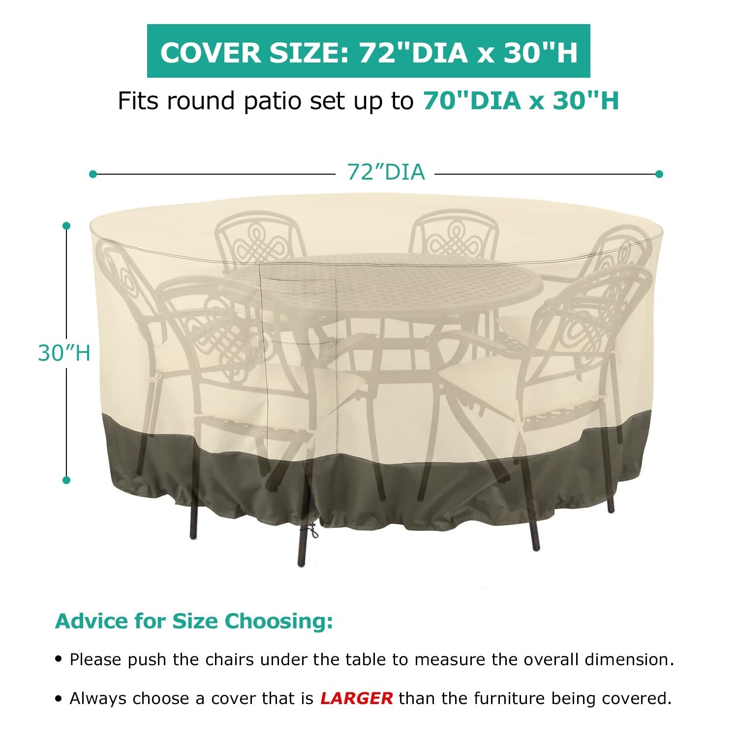 Patio Furniture Covers for Table Chairs Set, Outdoor Furniture Cover Waterpro...