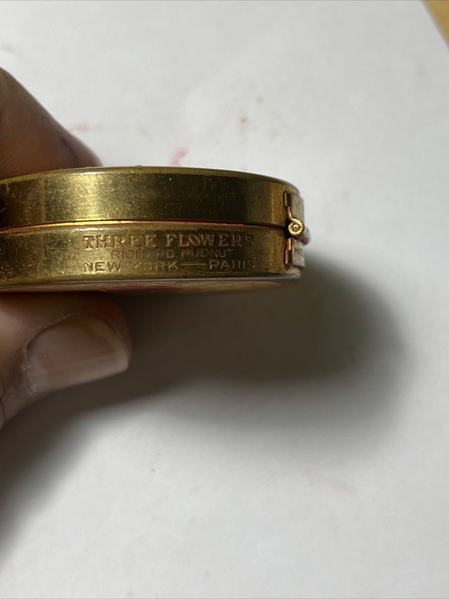THREE FLOWERS RICHARD HUDNUT NEW YORK PARIS ROUGE POWDER