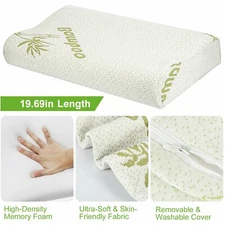 Bamboo Memory Foam Pillow Orthopedic Cervical Neck Support Soft Breath Pillow