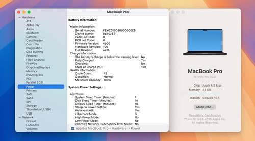 Apple MacBook Pro 16" M3 Max 40-Core GPU A2991 48GB RAM 1TB SSD 2023 Nero Buono - Foto 9 di 9