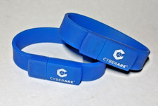 2- PK Flash Drive Memory Silicone Wristband Blue