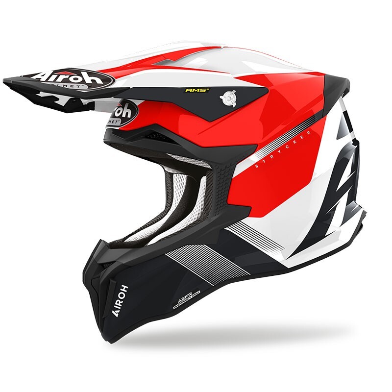 CASCO HELMET CROSS STRYCKER BLAZER ROSSO AIROH SIZE XXL