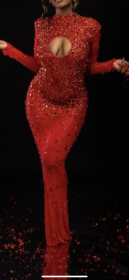 Alglist Red Mesh dress for women | eBay